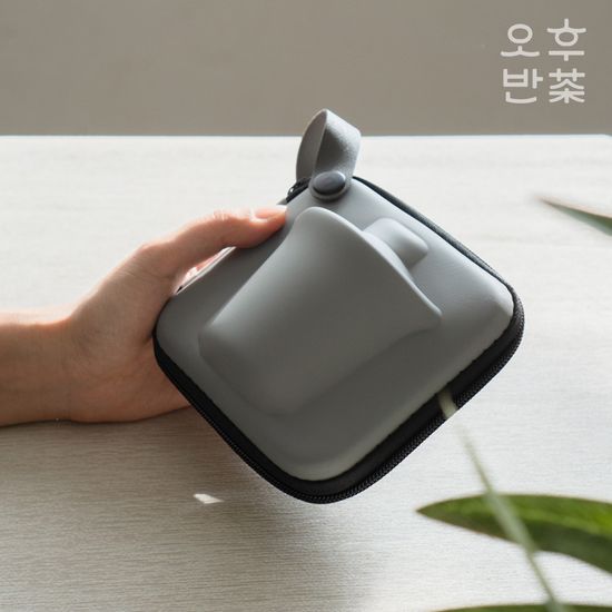 오후반차 화이트 휴대용 다도 세트 