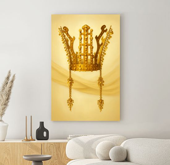 신라 금관 왕관 돈들어오는 인테리어 그림 거실 액자