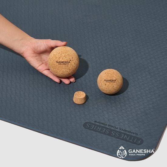 [가네샤요가프랍스] 코르크 마사지볼 싱글 스탠다드