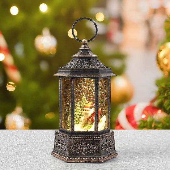 [도토로] LED 크리스마스 스노우볼 오르골(앤틱 랜턴)