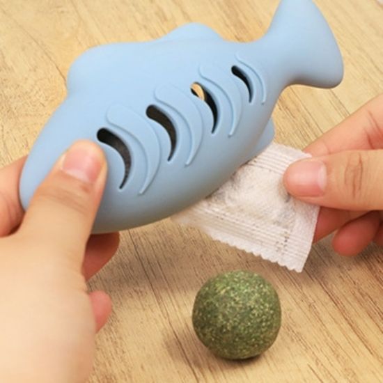 실리콘 먹이 고양이 장난감 스크레쳐 블루(WEE84A5)