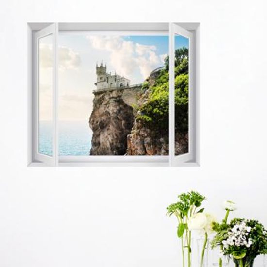 cz160-절벽의성창문그림액자(중형)