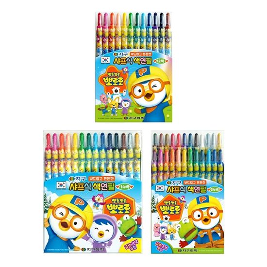 샤프식 뽀로로 샤프식 색연필 12색