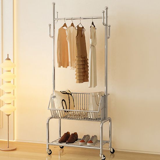 프리미엄 이동형 수납형 실버 멀티행거 60