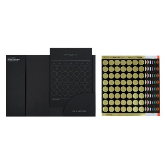 웍스 스티커로 기록하는 1년 먼슬리 플래너 MSM-5025
