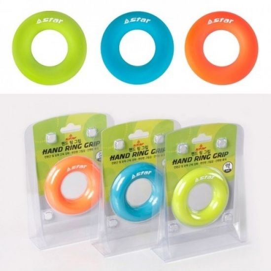 스타 핸드링 그립 실리콘 악력기 손운동