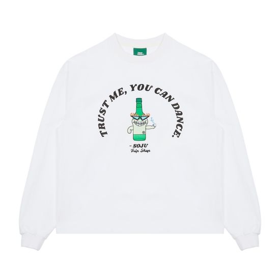 소주 자수 긴팔 티셔츠 (T22112S) WHITE