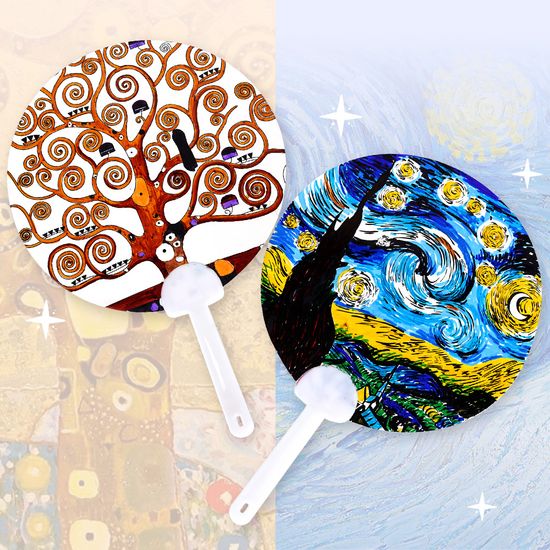 (미술샘) DIY 명화 도안부채 만들기