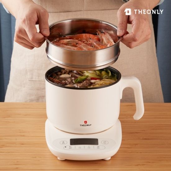 디온리 2in1 전기 계란 찜기 멀티쿠커 라면포트 1.2L