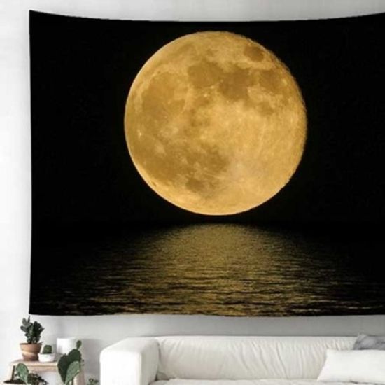 보름달물결 패브릭 가림막 포스터 (소)100X75cm