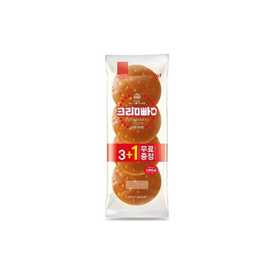 (상온)크림빵3+1입x6봉 유통기한9일-2-4일
