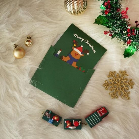 핑크풋 크리스마스팝업카드