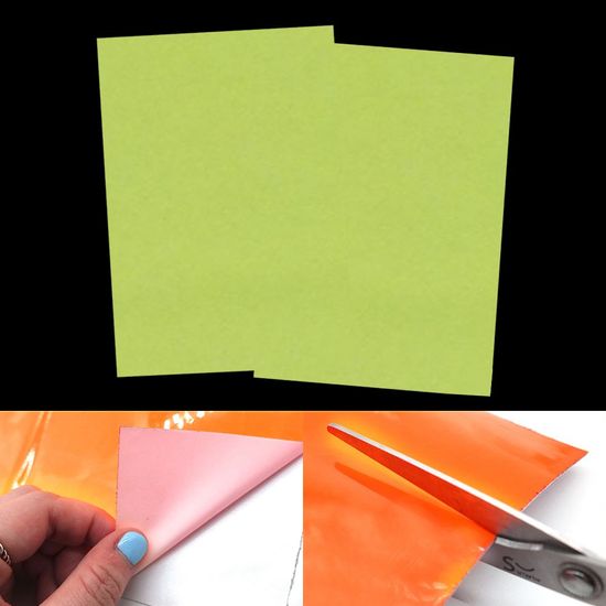 야광 종이 스티커 A4 주황색(WE2DE66)