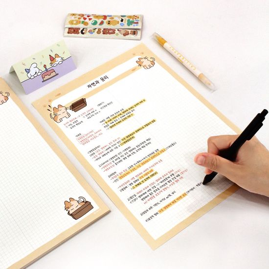 리코즈 스터디 리리앤코코 모눈패드 A4 30매