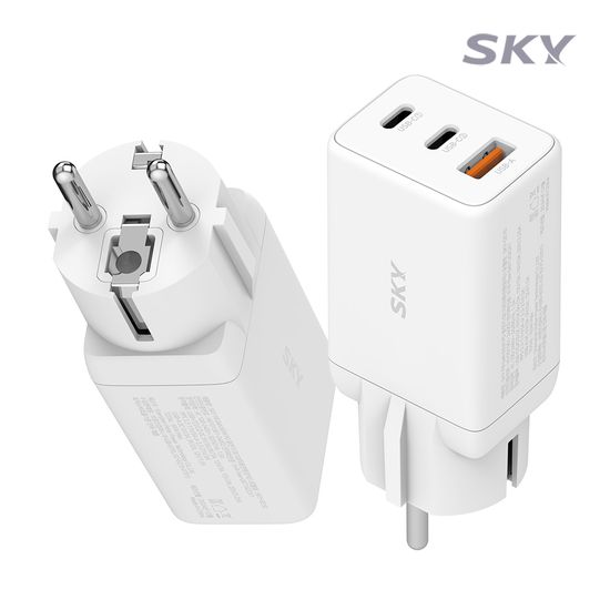 스카이 필 접지 GaN 65W PD 멀티 충전기+케이블 GE10