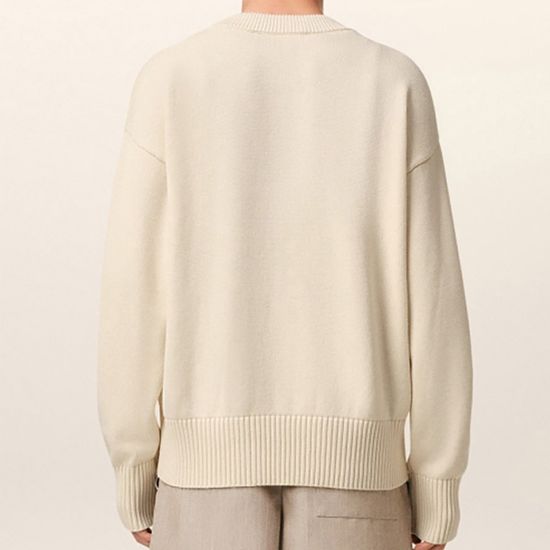 아미 AMI 크로셰 스티치 하트 로고 코튼 니트 가디건