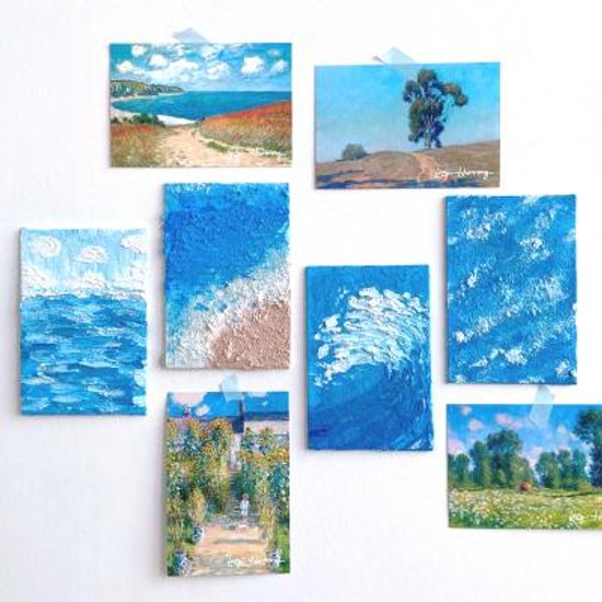 레이지 허밍 DIY 파도 백드롭 페인팅 키트