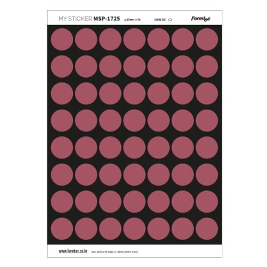 폼텍 마이스티커 프린트 전용 라벨 17 버건디 25mm