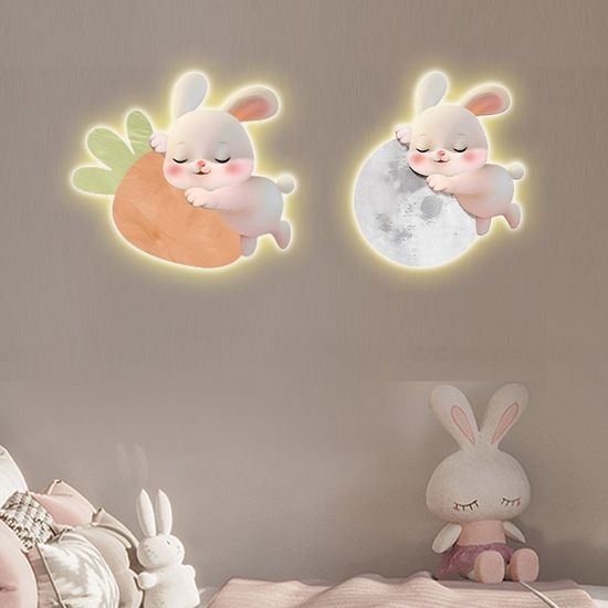 래빗 램프 벽화 사진 귀여운 LED 액자 무드등