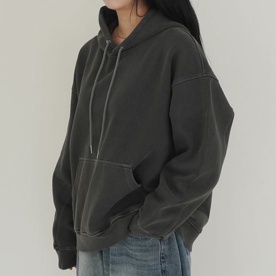 SANS 피그먼트 워싱 오버핏 후드티 남녀공용 후드 티