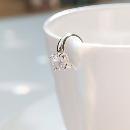 실버925 5mm 큐빅 도톰 이어커프