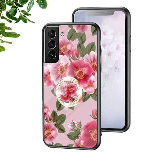 갤럭시 s23 22 21 노트20 플라워 골드 큐빅 링 케이스