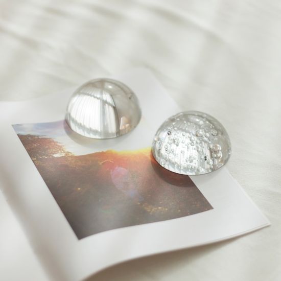 오브제 유리 문진 2종