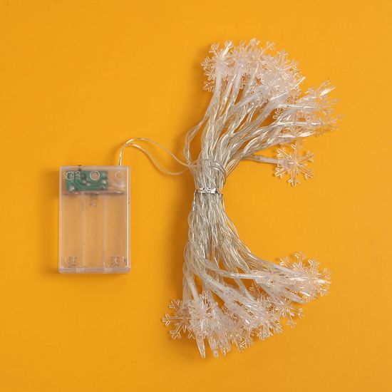 [도토로]40구 LED 눈꽃 가랜드 전구(6M) (웜색)