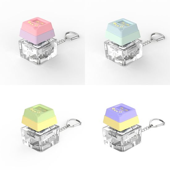 스마일 게임기 1키 2키 피젯 키보드 키링 키캡 토이