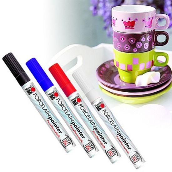 [MARABU] 오븐에 굽지 않는 도자기펜..독일 마라부 세라믹마카-얇은닙 HF203-3