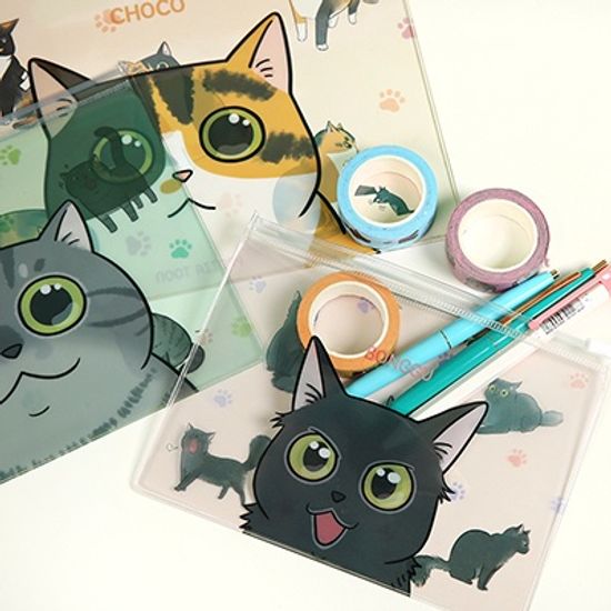 뽀짜툰 투명파우치