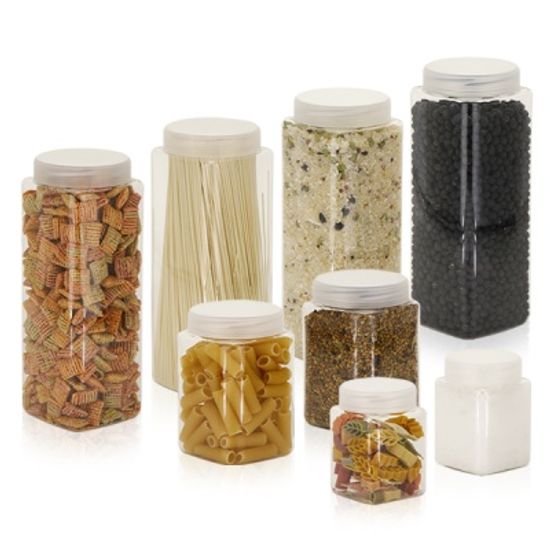 냉장고 사각(화이트) 보관용기 기본형 8P대4 중2 소2