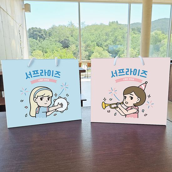 서프라이즈 선물 쇼핑백