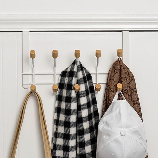 2단 도어훅 옷걸이 바지 모자 가방 벽 걸이 행거 헹거