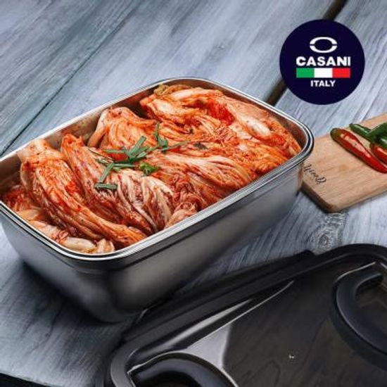 스텐 밀폐용기 5.5L 김치통 보관용기 야채 음식용기