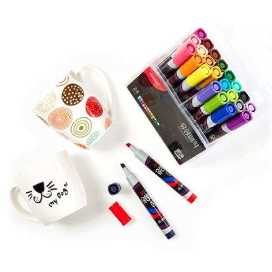 모나미 사각닙 납작 유성매직 24색세트[00403114]