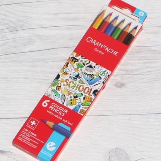 까렌다쉬 스쿨라인 수채색연필 6색 지관 1290.706