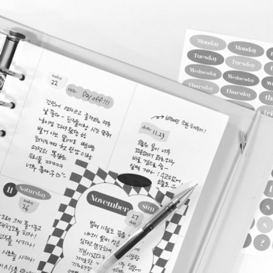 워너디스 디스앤뎃 데일리 날짜 다꾸 스티커팩