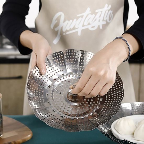 센스쿡 접이식 스텐 찜기 2p세트 삼발이 만두 찜망