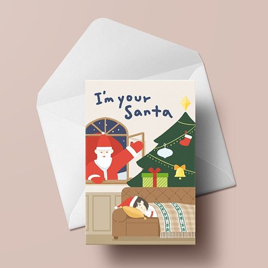 크리스마스카드 XJW2304 - I'M YOUR SANTA 성탄절