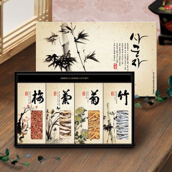 [사군자] 멸치,새우,황태,표고 세트 1호