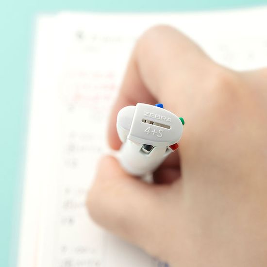 제브라 블렌 0.7mm 4색볼펜+샤프 멀티펜 B4SA88 1갑