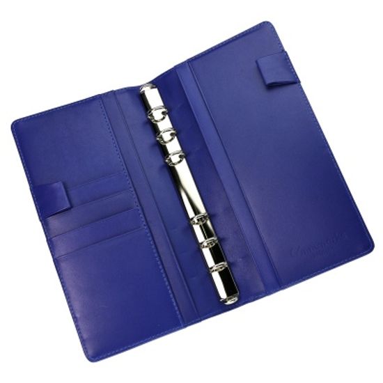 웍스 천연가죽 6공바인더 돌체 로얄 블루-포켓링 2005