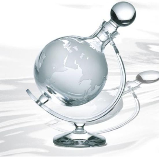 지구의 에칭 디캔터(GLOBE DECANTER W/ETCHED MAP)