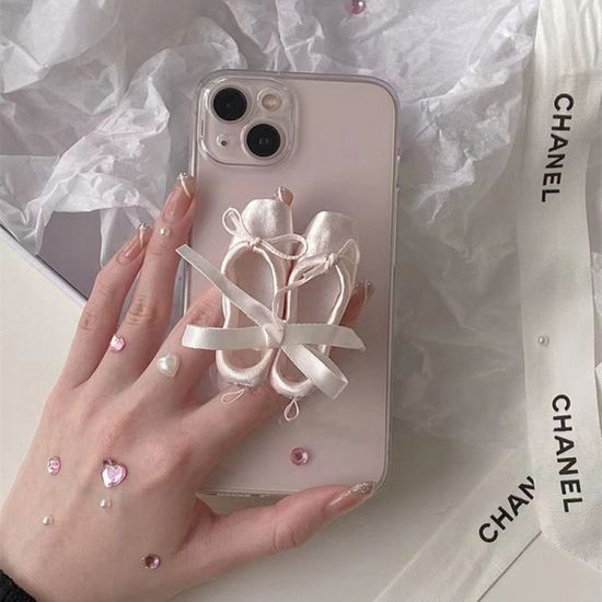 아이폰 갤럭시 리본 발레리나 슈즈 그립 스마트 톡