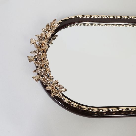 메탈 금도금 허밍버드 화장품 수납 정리 트레이-라지