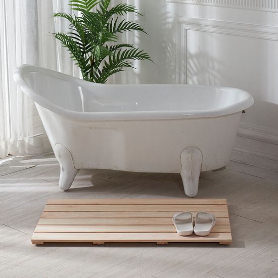 프리미엄 편백나무 자연 원목 나무 베란다 욕실발판