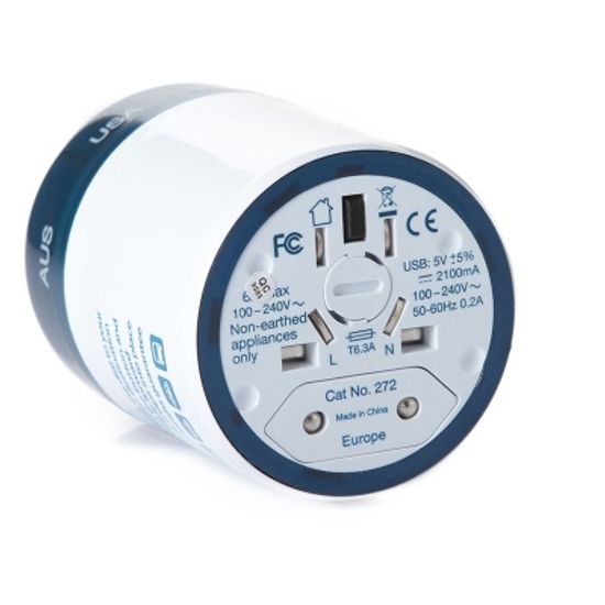 272 2 USB 슬라이딩 여행용 어댑터