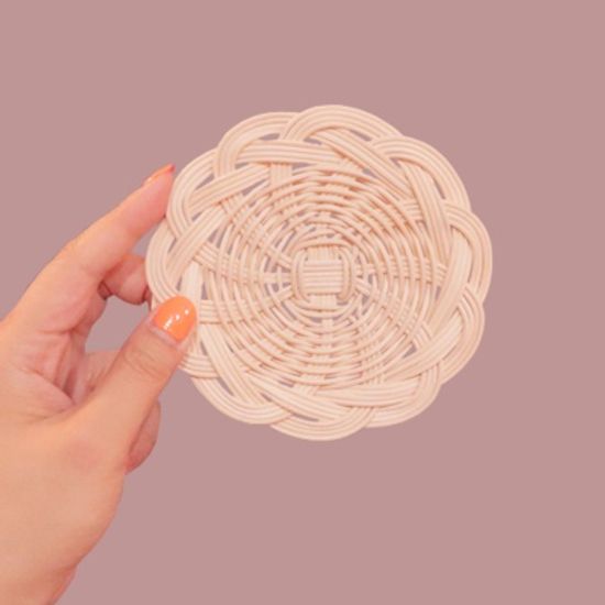 라탄 컵받침 두개 만들기 패키지 DIY