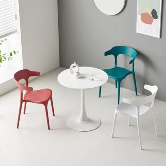 A791 화이트 원형 테이블 700 1color